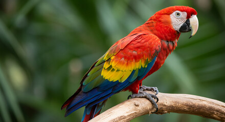 parrot sit on branch of tree