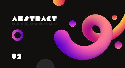 Abstract background with fluid curve. Gradient blend line. Creative design elements for cover, mockup, banner, poster and background. Vector illustration.