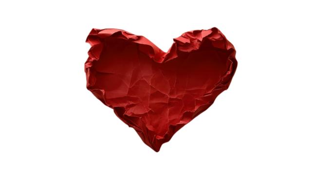 Crumpled Red Heart: A Powerful Symbol of Emotion