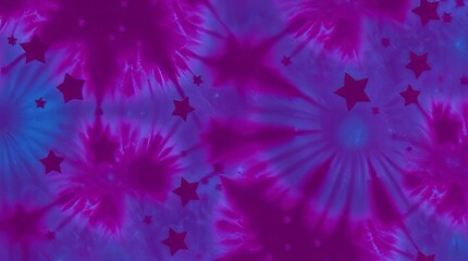 Obraz premium Elegant stars tie dye background in rich burgundy and deep blue, sophisticated and stylish aesthetic