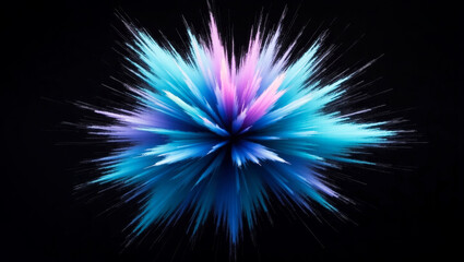 Fototapeta premium A vibrant explosion of colors against a black background