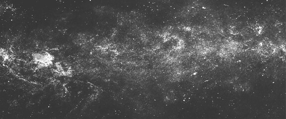 Vector white grunge abstract with scratches and dust black background.