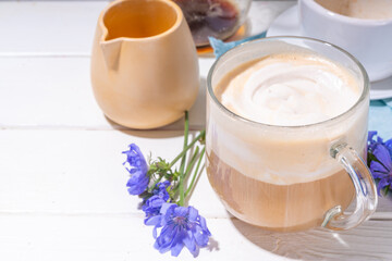Chicory coffee latte