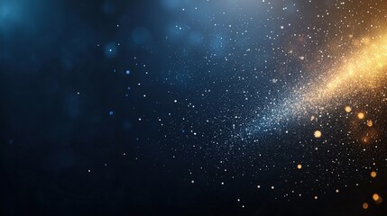 Fototapeta premium Abstract Sparkle Background with Blue and Gold Colors