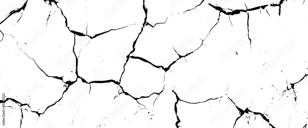 Poster vector abstract background with kintsugi cracks design and grunge cracked texture style with cracked