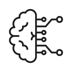 Artificial Intelligence icon vector image. Suitable for mobile apps, web apps and print media.