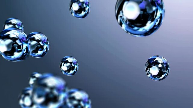 Hydrogen and Oxygen Gas Particles Floating Slowly