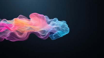 Obraz premium Colorful Abstract Waves on Dark Background