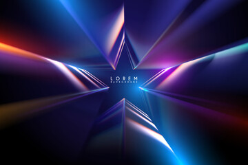 Star shape neon light motion effect