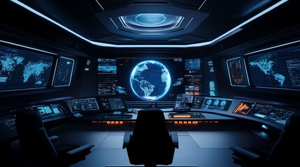 Virtual reality interface, immersive digital controls, scifi vibes, 3D illustration