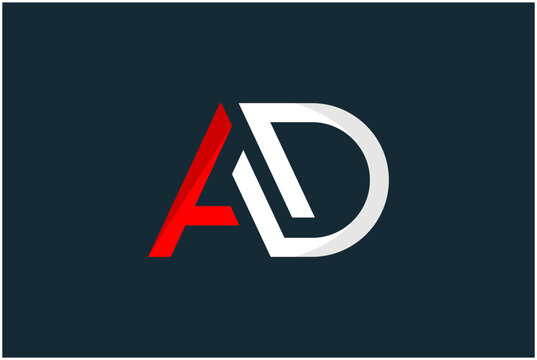Initial AD Logo Design Vector