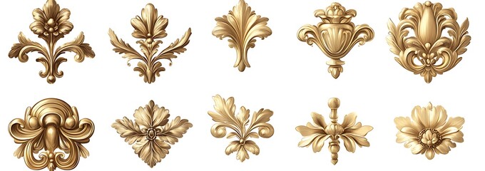 Golden Decorative Ornaments