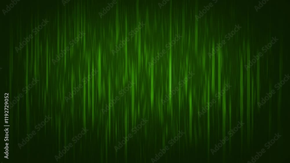 Poster greeb loopable abstract background with glowing stripes in vertical motion - ideal for overlays, wal