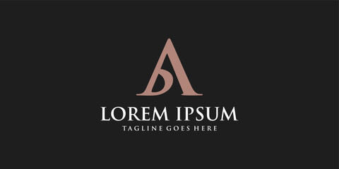 AB or BA Monogram Logo Design Inspirations