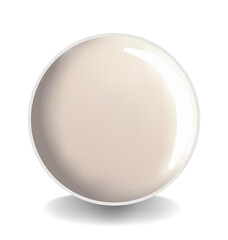 Round natural glossy soap. Realistic cosmetic mockup. Body, skin care. Blank cosmetic package.