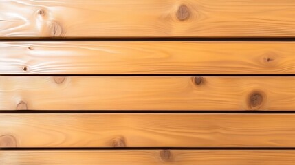 Fototapeta premium Warm honey-toned wood planks arranged horizontally create a calming texture. AI Generated