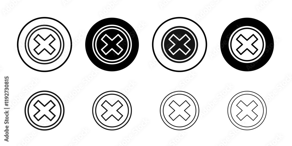 Poster error icon isolated flat vector in outline