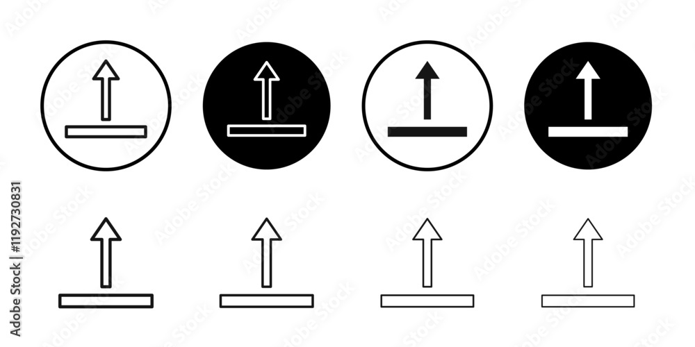 Poster export icon isolated flat vector in outline