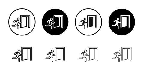 Exit icon Isolated flat vector in outline