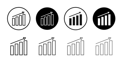 Growth Chart icon Isolated flat vector in outline