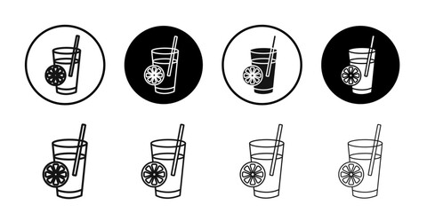 Lemonade icon Isolated flat vector in outline