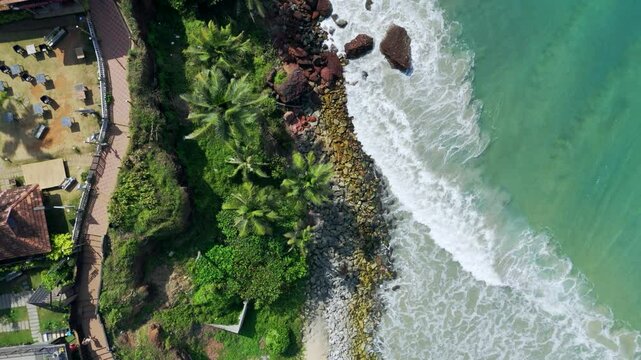 varkala Cliff , Main Varkala beach in kerala