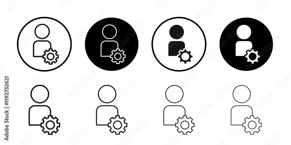 Poster manage icon isolated flat vector in outline