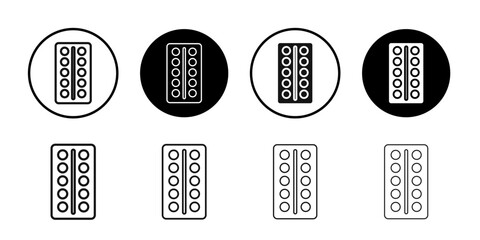 Pill Blister Pack icon Isolated flat vector in outline
