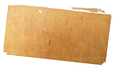 vieux morceau de papier jauni déchiré, PNG sur fond transparent