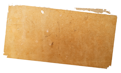vieux morceau de papier jauni déchiré, PNG sur fond transparent