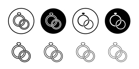 Ring icon Isolated flat vector in outline