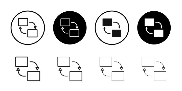 Replace icon Isolated flat vector in outline