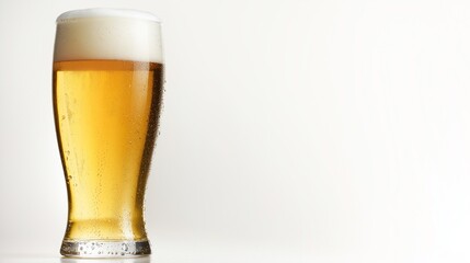 a glass of beer isolated on background