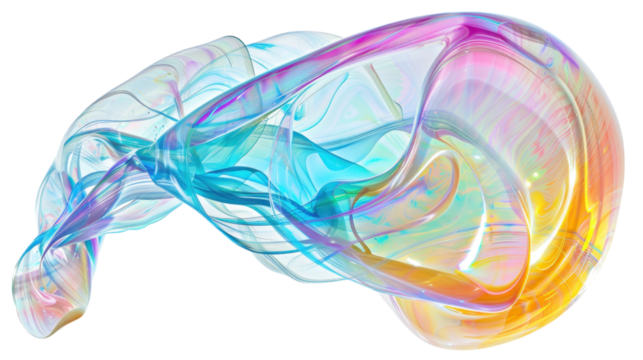 Abstract Iridescent Fluid Design