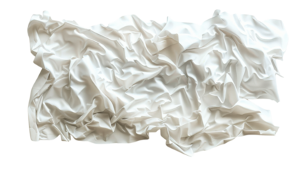 Elegant White Fabric Drape - Abstract Art