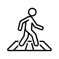 pedestrian crossing icon, pedestrian crossing line art - simple line art of pedestrian crossing, perfect for pedestrian crossing logos and icons and themed design