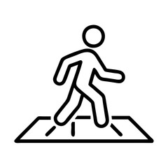 pedestrian crossing icon, pedestrian crossing line art - simple line art of pedestrian crossing, perfect for pedestrian crossing logos and icons and themed design