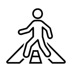 pedestrian crossing icon, pedestrian crossing line art - simple line art of pedestrian crossing, perfect for pedestrian crossing logos and icons and themed design