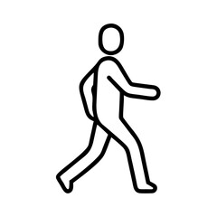 power walking pose icon, power walking pose line art - simple line art of power walking pose, perfect for power walking pose logos and icons and themed design
