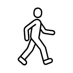 power walking pose icon, power walking pose line art - simple line art of power walking pose, perfect for power walking pose logos and icons and themed design