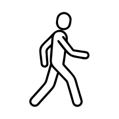 power walk pose icon, power walk pose line art - simple line art of power walk pose, perfect for power walk pose logos and icons and themed design