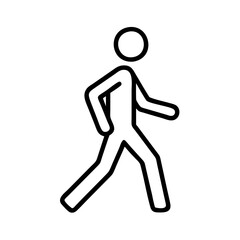 power walk pose icon, power walk pose line art - simple line art of power walk pose, perfect for power walk pose logos and icons and themed design
