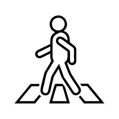 street walking icon, street walking line art - simple line art of street walking, perfect for street walking logos and icons and themed design