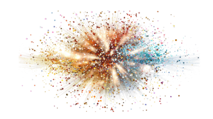 Explosive Colorful Glitter Burst Background