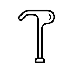walking cane for support icon, walking cane for support line art - simple line art of walking cane for support, perfect for walking cane for support logos and icons and themed design