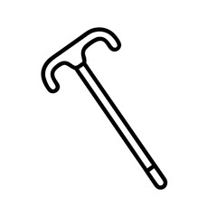 walking cane for support icon, walking cane for support line art - simple line art of walking cane for support, perfect for walking cane for support logos and icons and themed design
