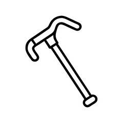 walking cane for support icon, walking cane for support line art - simple line art of walking cane for support, perfect for walking cane for support logos and icons and themed design