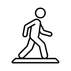 walking for fitness icon, walking for fitness line art - simple line art of walking for fitness, perfect for walking for fitness logos and icons and themed design