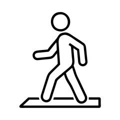 walking for fitness icon, walking for fitness line art - simple line art of walking for fitness, perfect for walking for fitness logos and icons and themed design