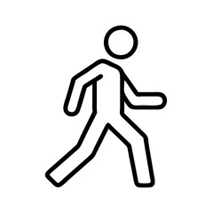 walking for fitness icon, walking for fitness line art - simple line art of walking for fitness, perfect for walking for fitness logos and icons and themed design
